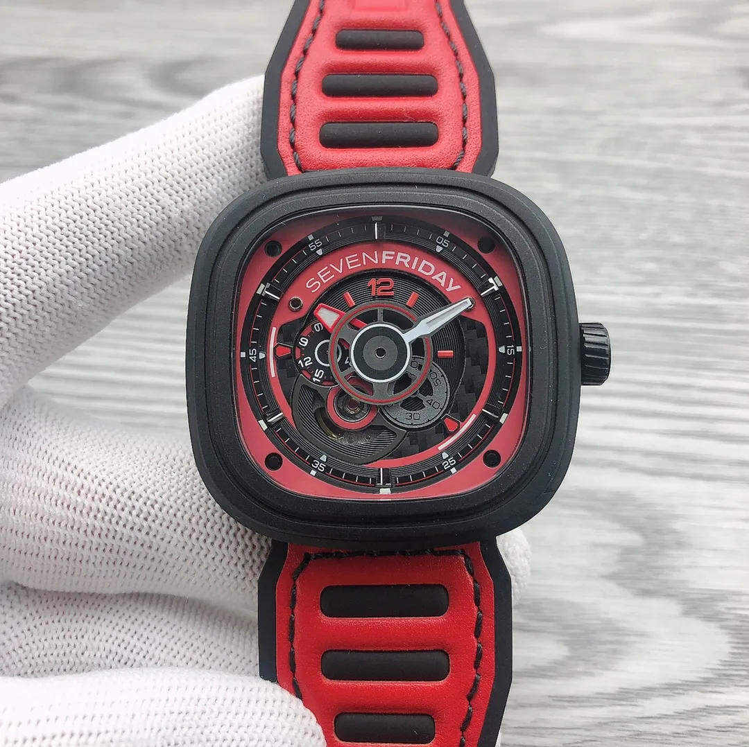 【Authentic Tmall】💰1640! Seven Friday-Seven Friday men's watch P6B/03. P6B/06 shipped! The design is inspired by racing cars. It is very handsome. The strap is specially made. It is different from the ones made by external manufacturers. Most of them on the market do not have the thickness of genuine products and the colors are not right. Supports Apple, Android, NFC, and super luminous display.